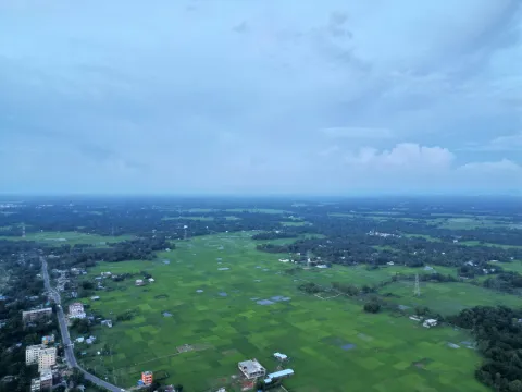 উপর থেকে পরিকল্পিত জমি